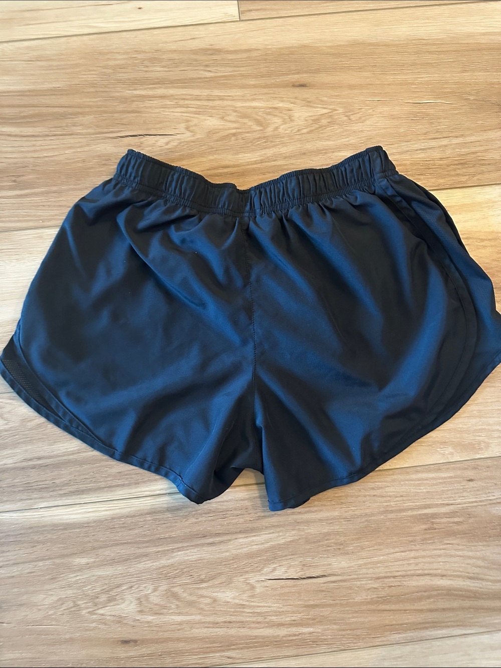 Nike Women’s Black Athletic Running Shorts with White Swoosh 2 pairs - Picture 5 of 6